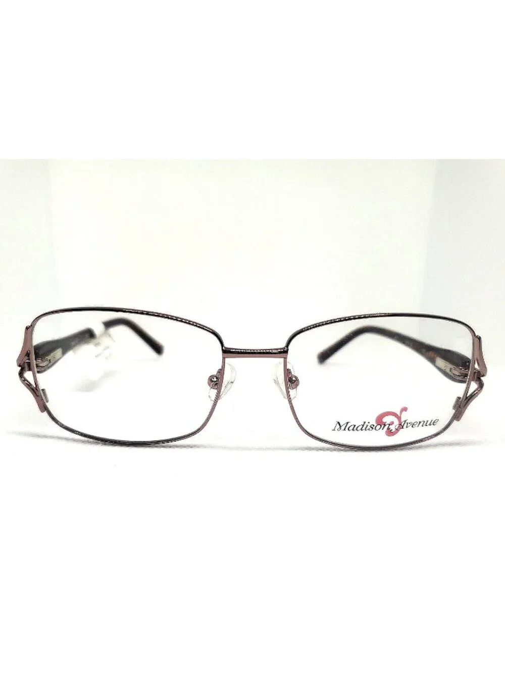 Madison Avenue Designer Frames 107 Shiny Pink Brown Eyeglasses 52 16 135